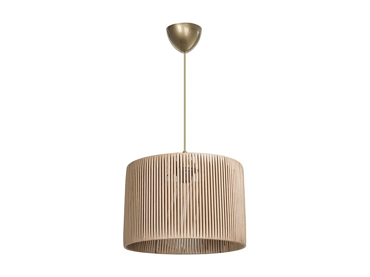 Lampadario Sospensione E27 Naturale In Carta D30x75cm