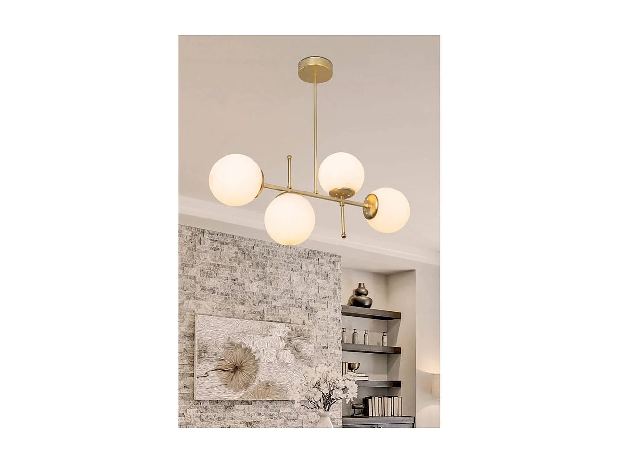 suspension luminaire plafonnier  ε27 doré 70x20x65cm