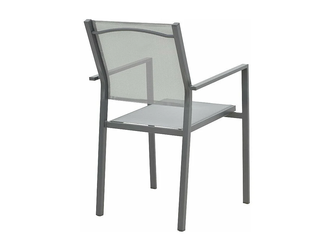 Chaise de jardin anthracite textilène gris 54x54x86 cm