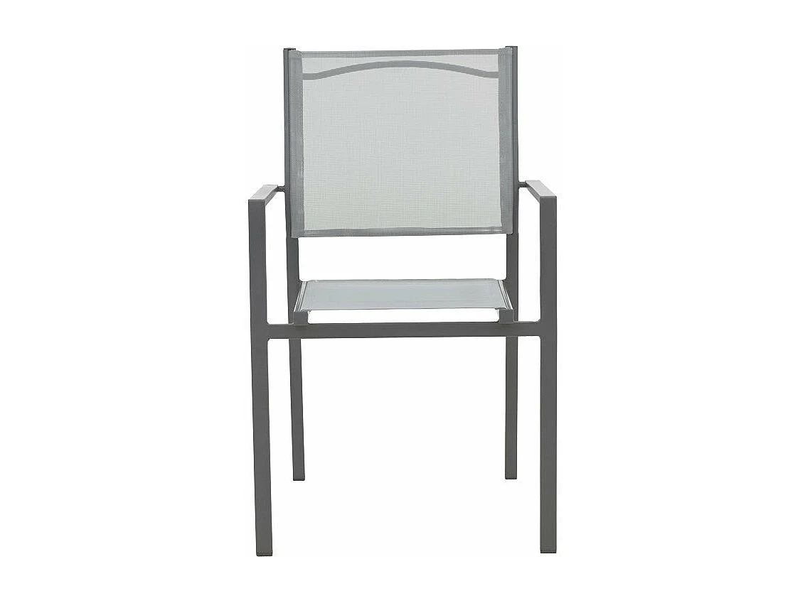 Chaise de jardin anthracite textilène gris 54x54x86 cm