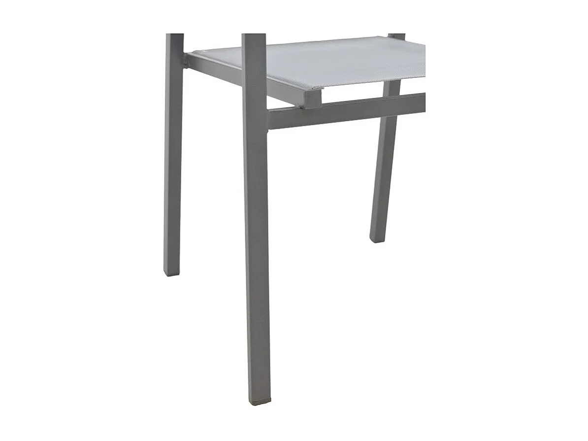 Chaise de jardin anthracite textilène gris 54x54x86 cm