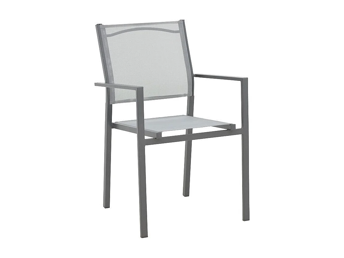 Chaise de jardin anthracite textilène gris 54x54x86 cm