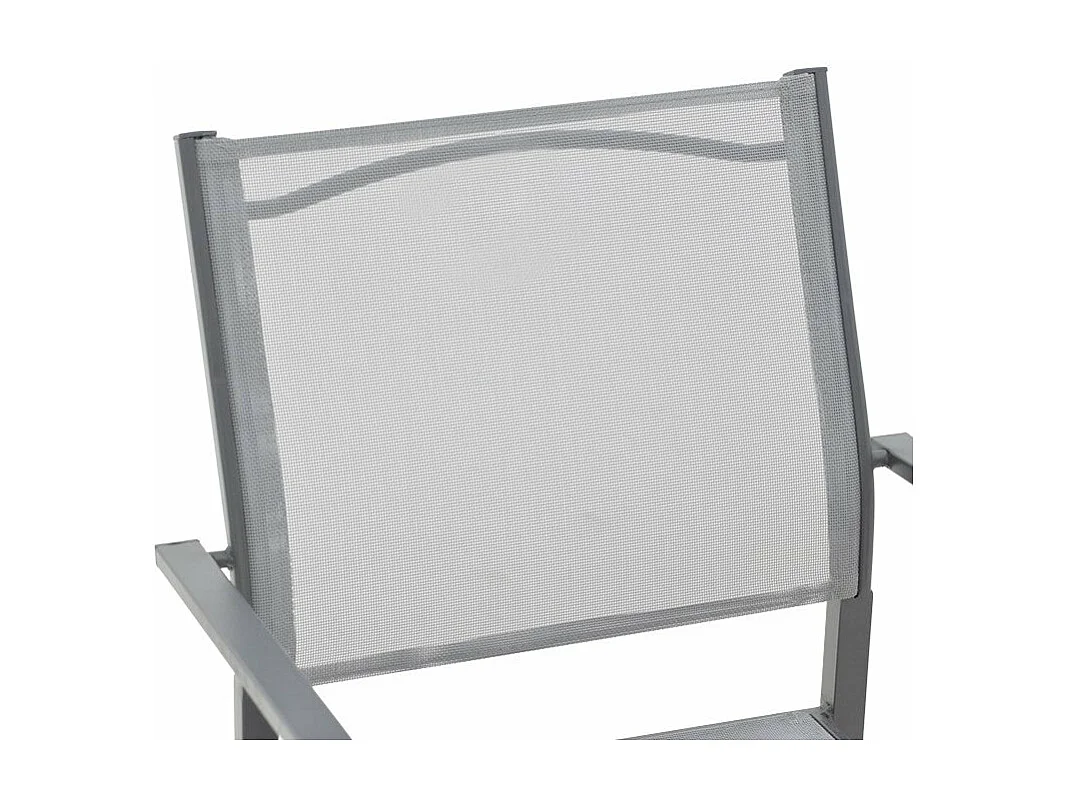 Chaise de jardin anthracite textilène gris 54x54x86 cm