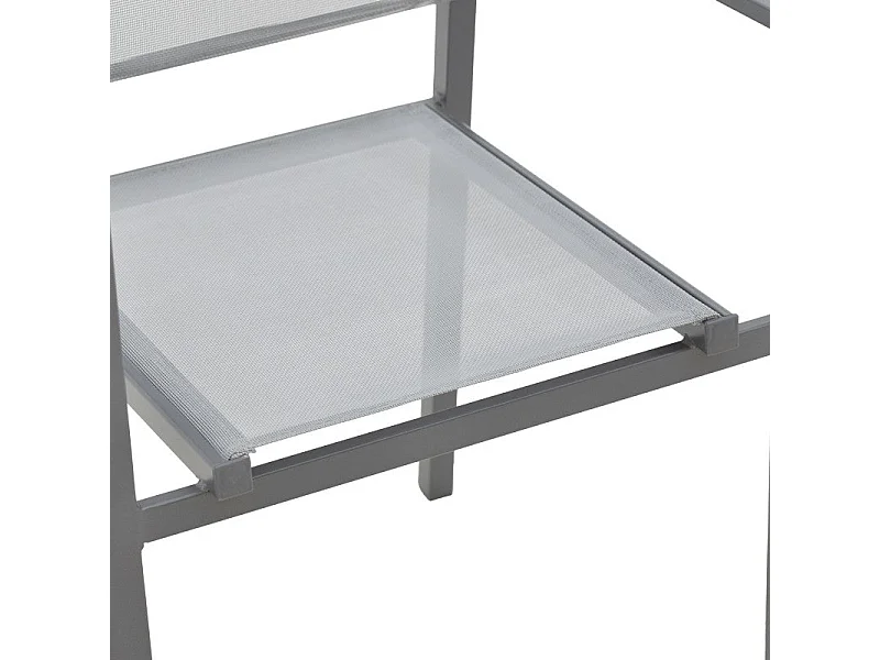 Chaise de jardin anthracite textilène gris 54x54x86 cm