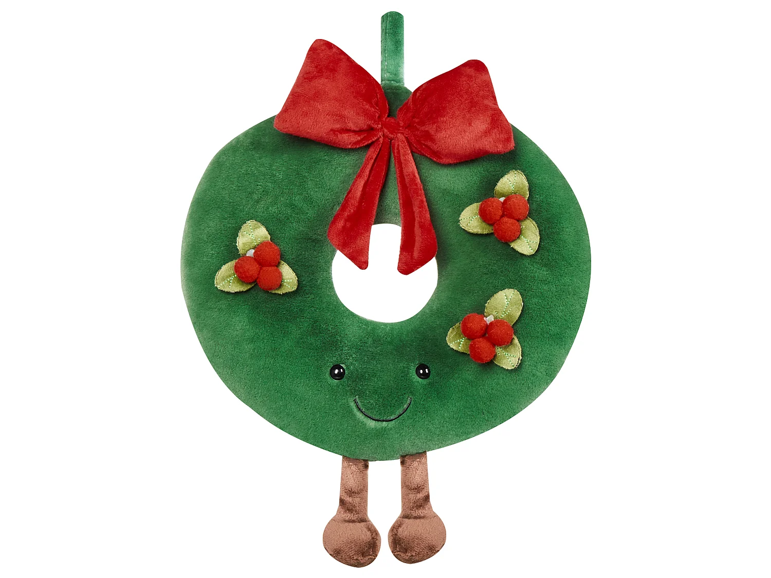 Lot de 2 coussins motif Noël ⌀ 45 cm vert BONBON