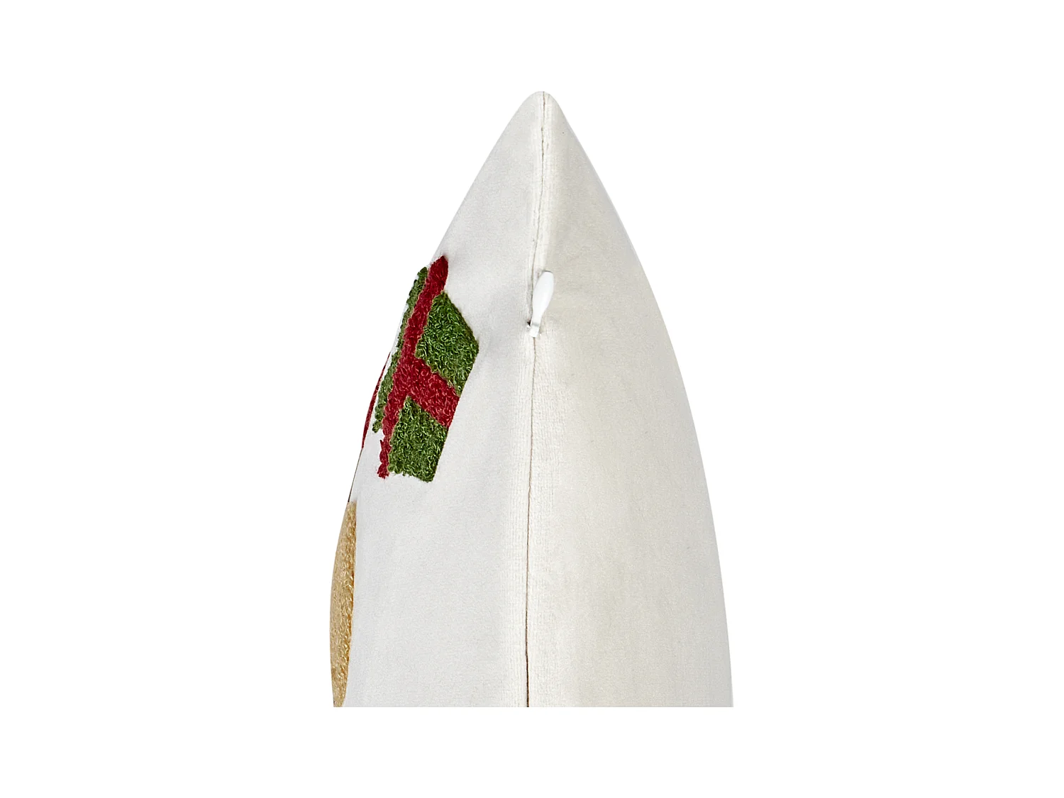 Zestaw 2 poduszek dekoracyjnych PALMIER Welur 45 x 45 cm Złamana biel Wzór świąteczny