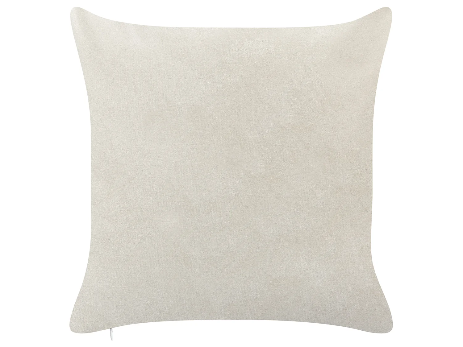 Dekokissen 2er Set PALMIER Samtstoff 45 x 45 cm Cremeweiss Weihnachtsmotiv