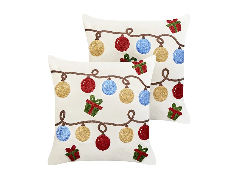 Dekokissen 2er Set Baumwolle grün Tierform Dinosaurier für Kinder 45x45 cm Dino