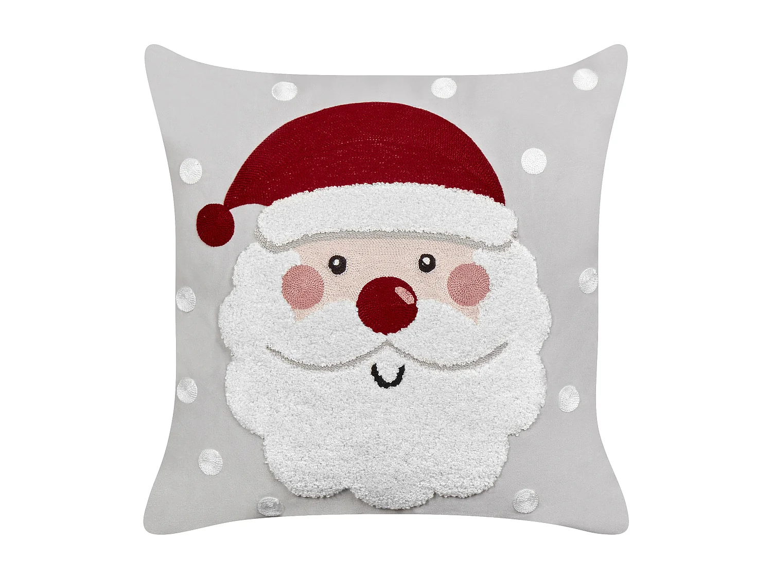 Set di 2 cuscini a motivo natalizio velluto grigio 45 x 45 cm SWEETNER