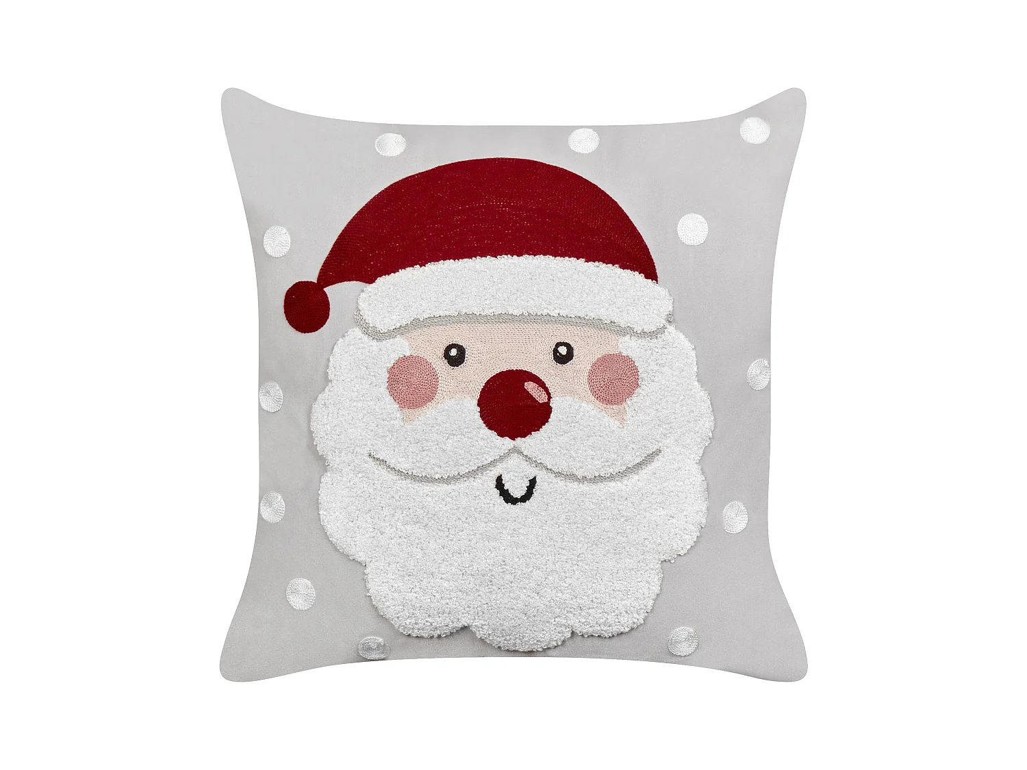 Dekokissen 2er Set Samt grau Weihnachtsmotiv Weihnachtsmann 45x45 cm Sweetener