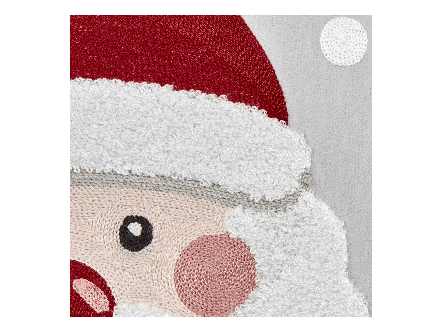 Dekokissen 2er Set Samt grau Weihnachtsmotiv Weihnachtsmann 45x45 cm Sweetener