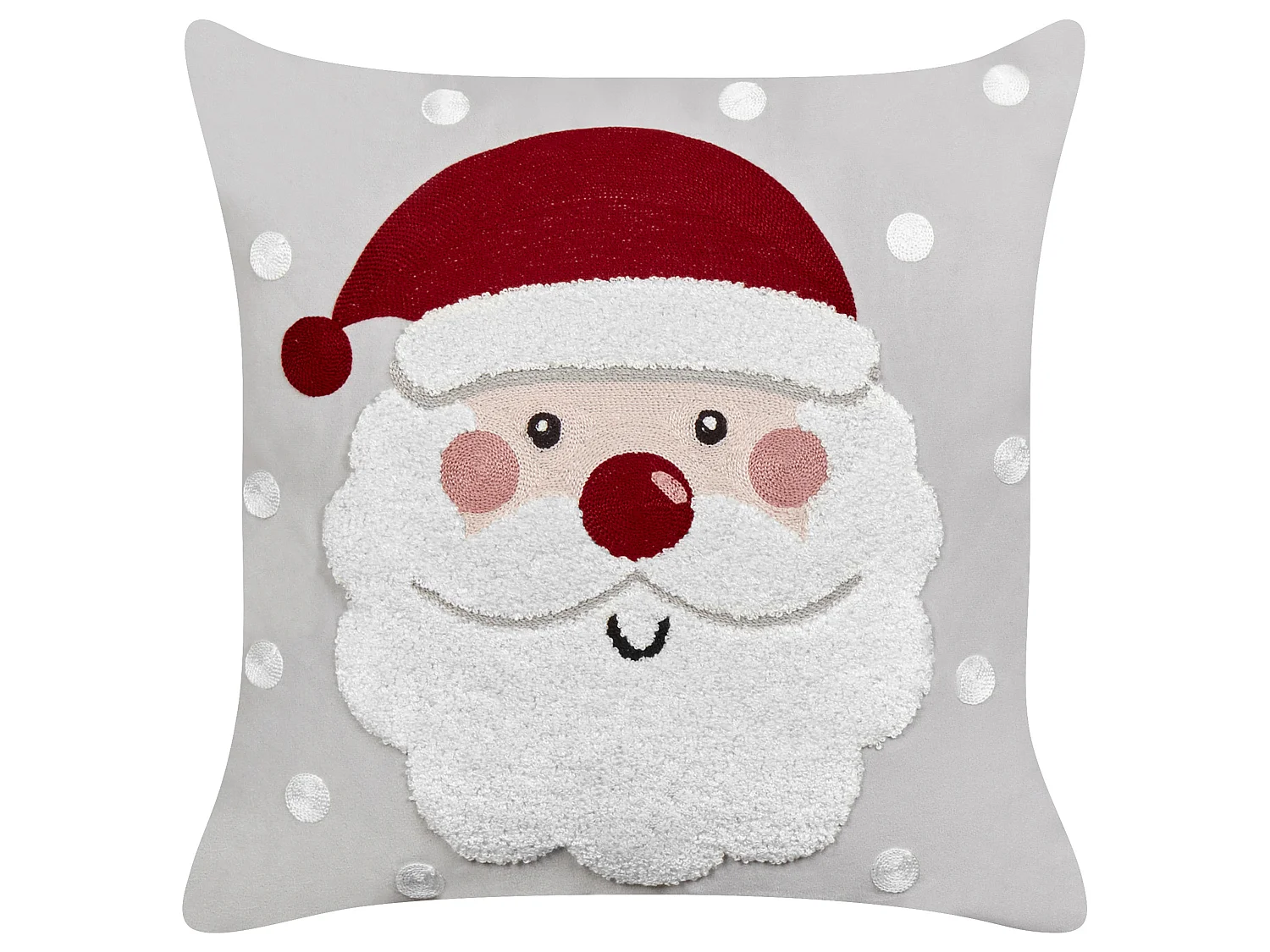 Conjunto de 2 cojines de terciopelo gris motivo navideño 45 x 45 cm SWEETENER