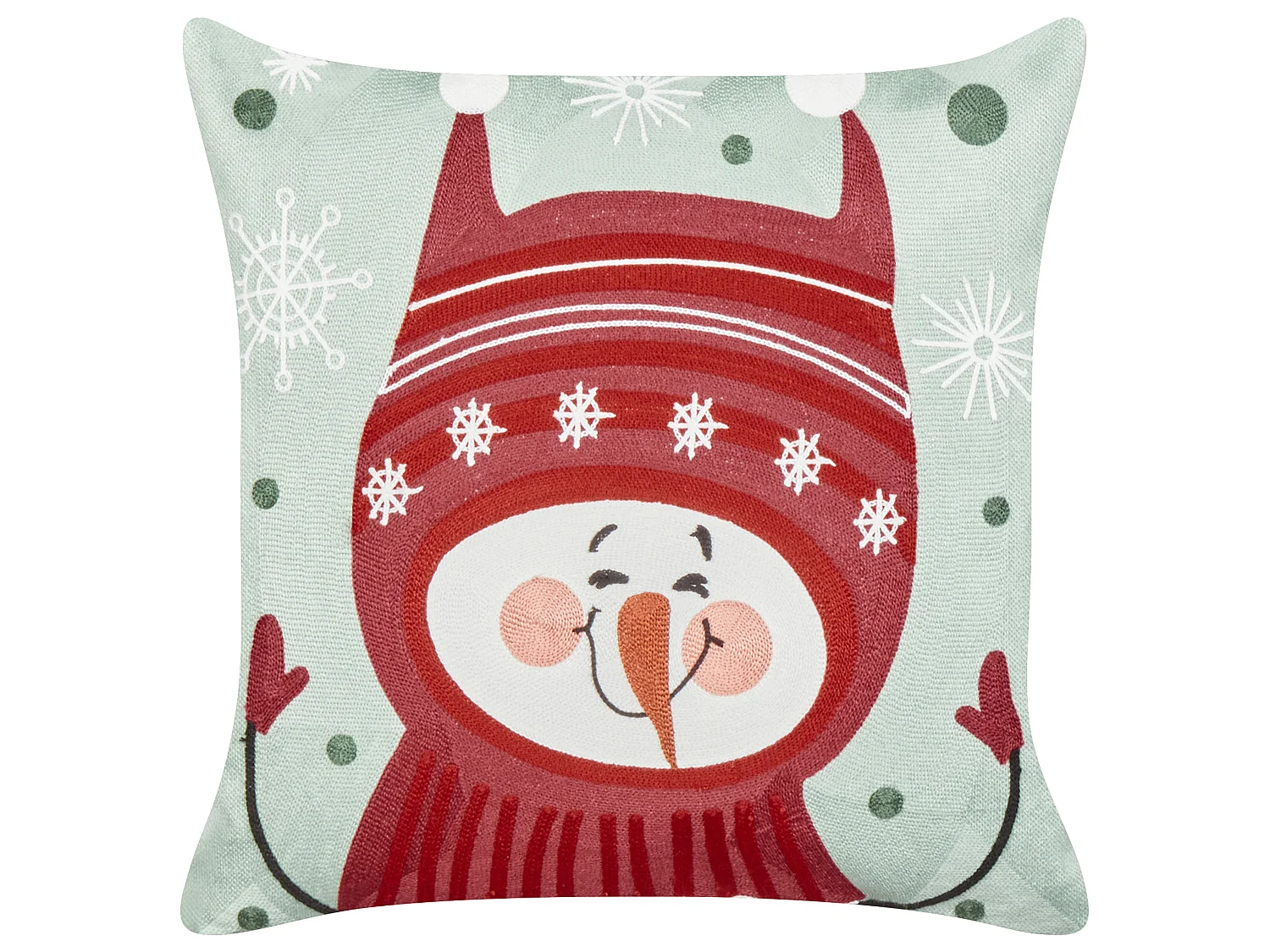 Lot de 2 coussins en coton motif de Noël 45 x 45 cm rouge et vert CUPCAKE