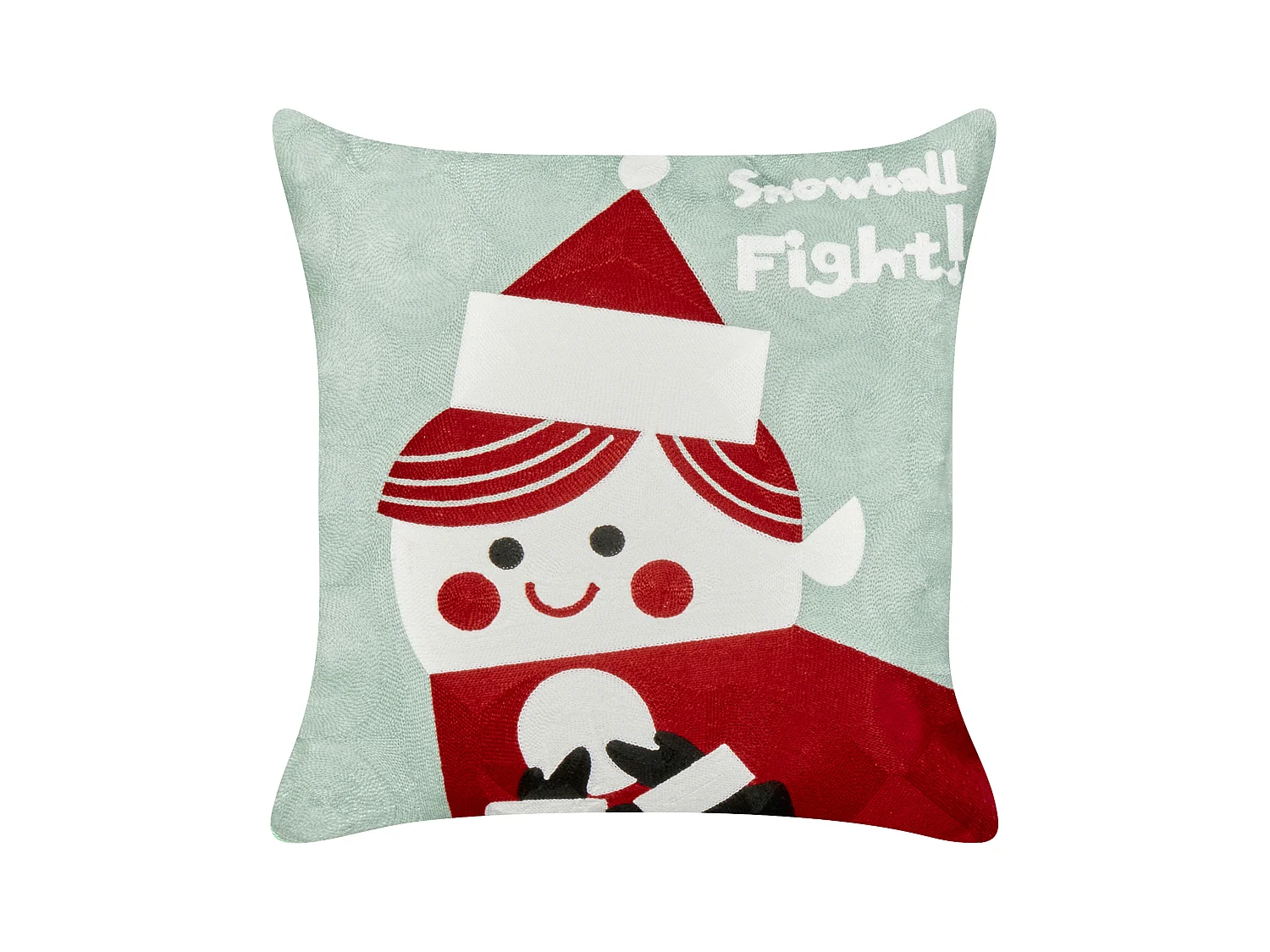 Dekokissen Weihnachtsmotiv Baumwolle grün / rot 45 x 45 cm 2er Set PUDDING