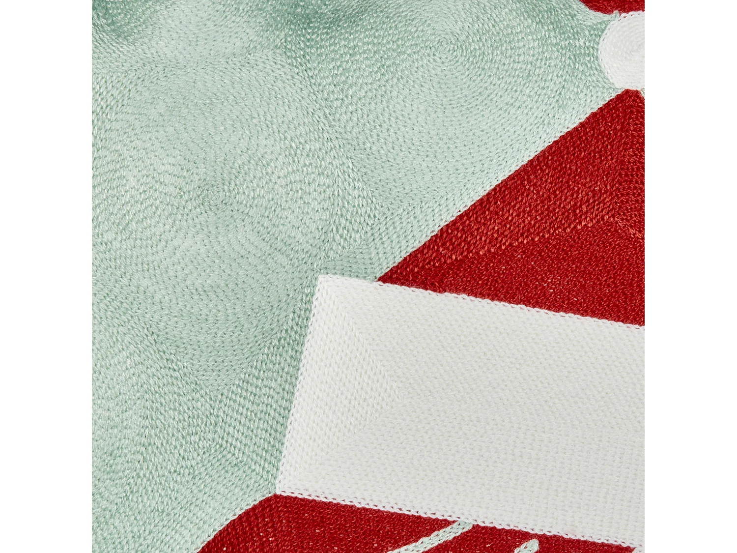 Lot de 2 coussins en coton motif de Noël 45 x 45 cm rouge et vert PUDDING