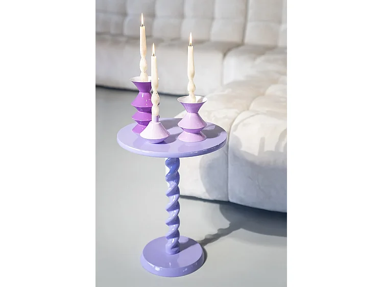 Bougeoir Yack - Lilas - Lot de 2