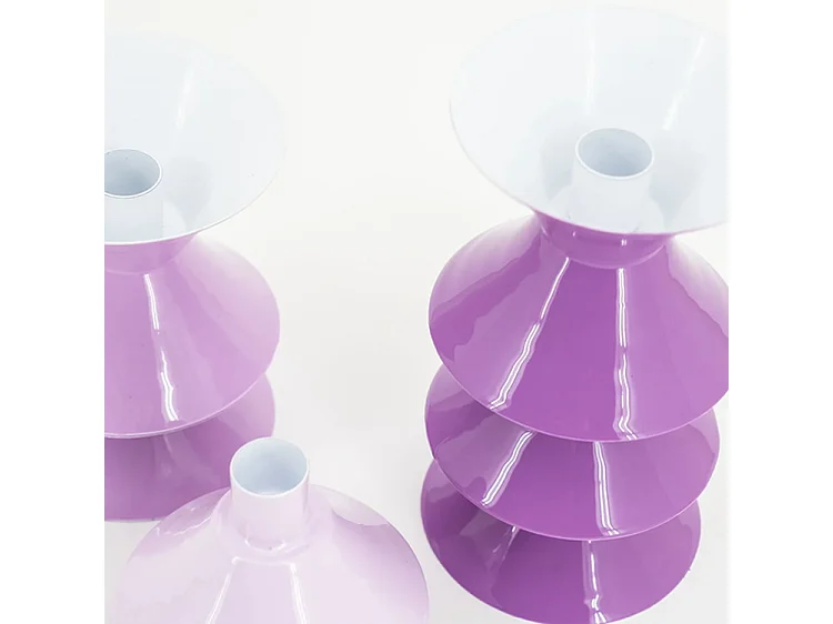 Bougeoir Yack - Lilas - Lot de 2