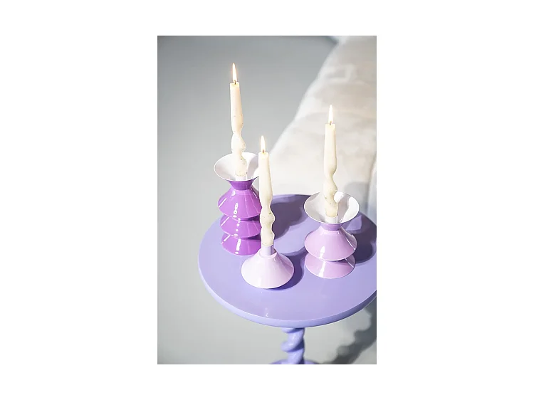 Bougeoir Yack - Lilas - Lot de 2