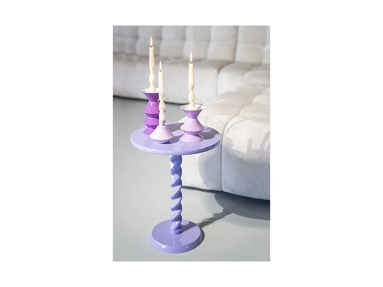 Bougeoir Yack - Lilas - Lot de 2