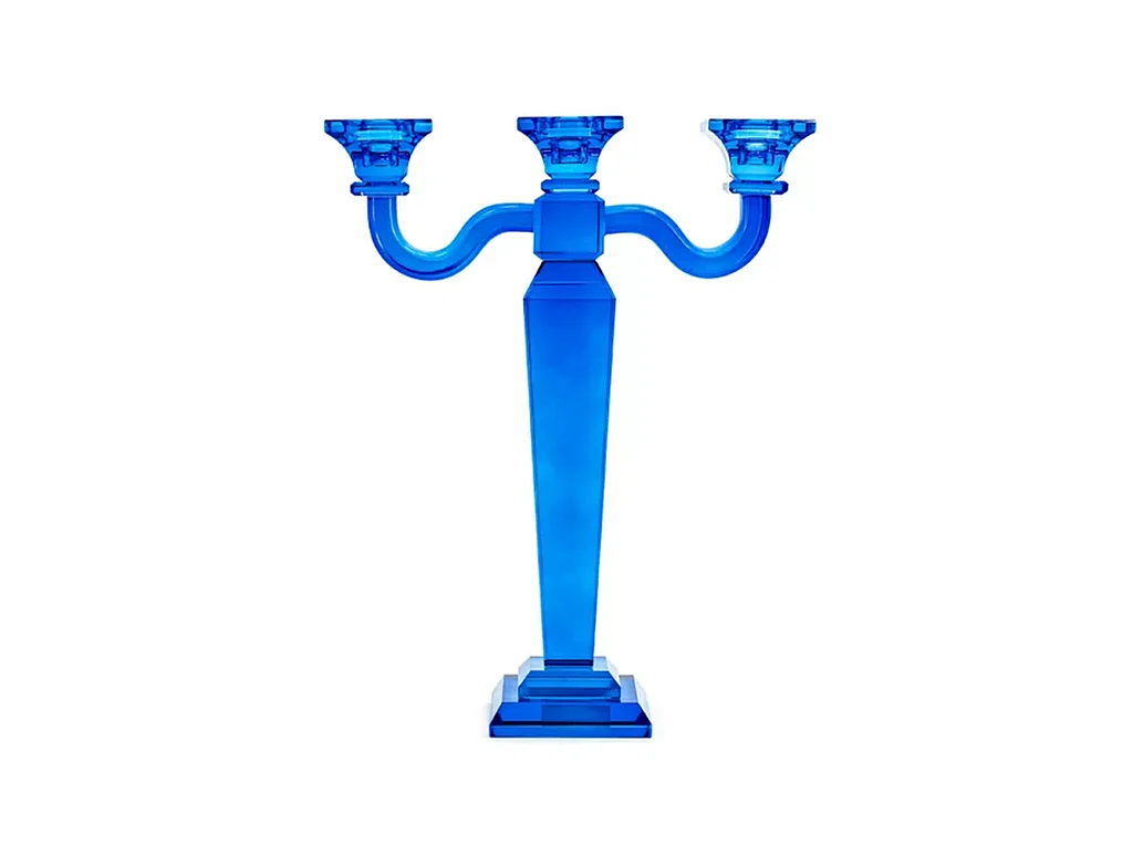 Ensemble décoration chambre - Bleu - Lampe Chandelier Coussins Bougeoirs - 6 pièces