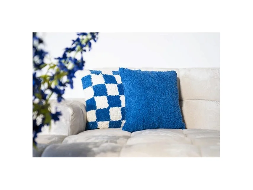 Ensemble décoration chambre - Bleu - Lampe Chandelier Coussins Bougeoirs - 6 pièces