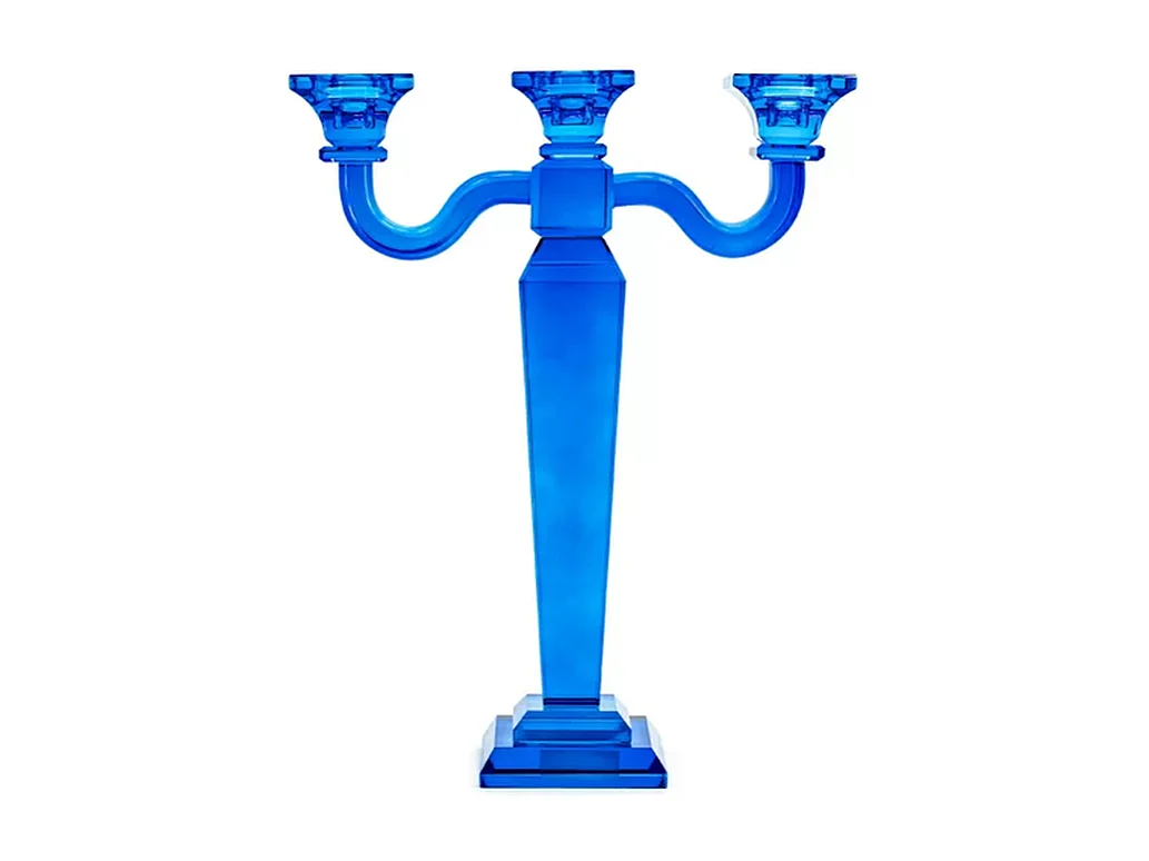 Ensemble décoration chambre - Bleu - Lampe Chandelier Coussins Bougeoirs - 6 pièces