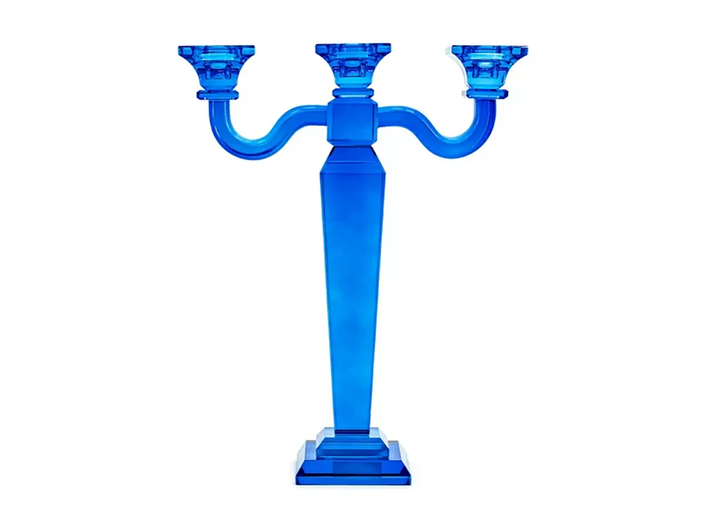 Ensemble décoration chambre - Bleu - Lampe Chandelier Coussins Bougeoirs - 6 pièces