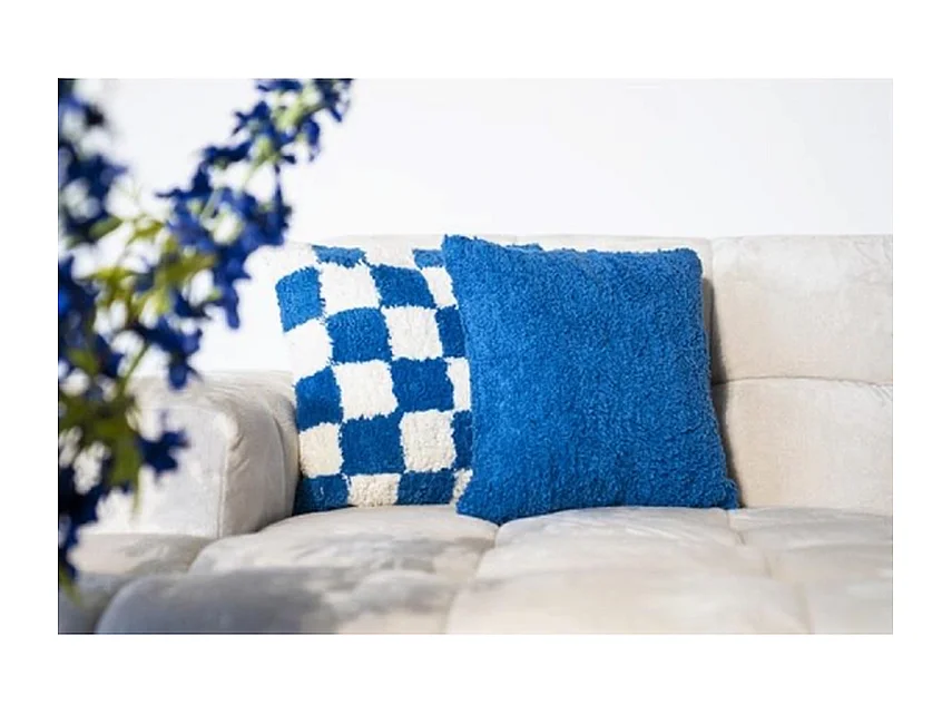 Ensemble décoration chambre - Bleu - Lampe Chandelier Coussins Bougeoirs - 6 pièces