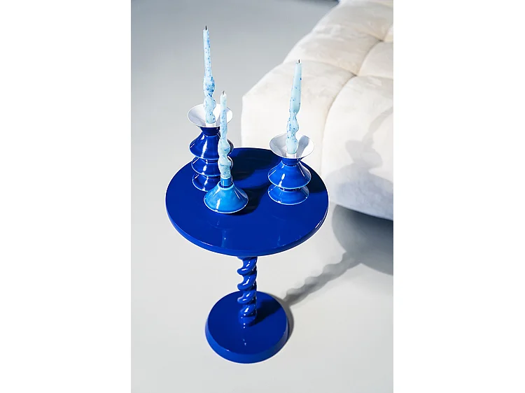 Kaarsenhouder Yack - Blauw - Set van 2