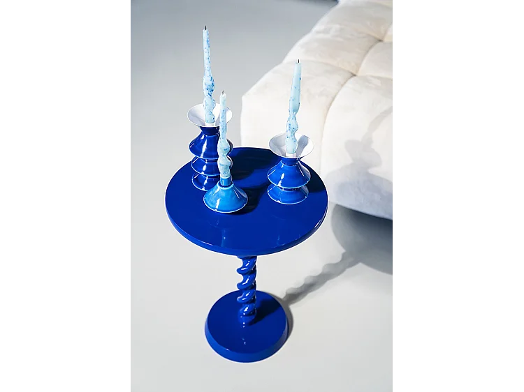 Kaarsenhouder Yack - Blauw - Set van 2