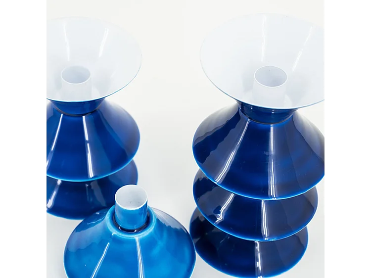 Kaarsenhouder Yack - Blauw - Set van 2