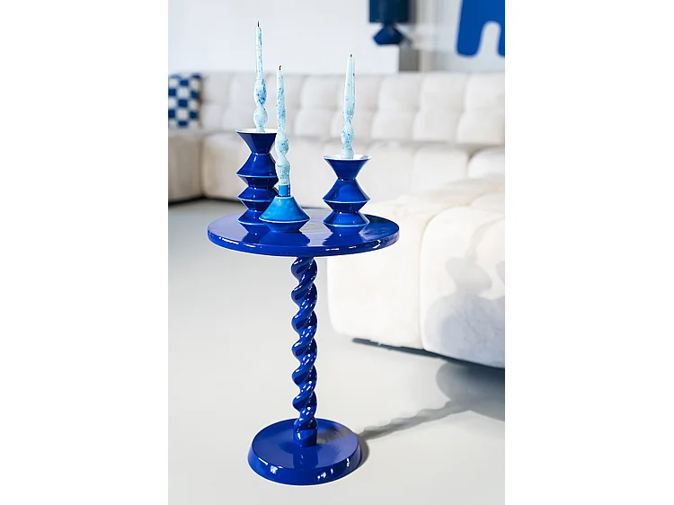 Kaarsenhouder Yack - Blauw - Set van 2