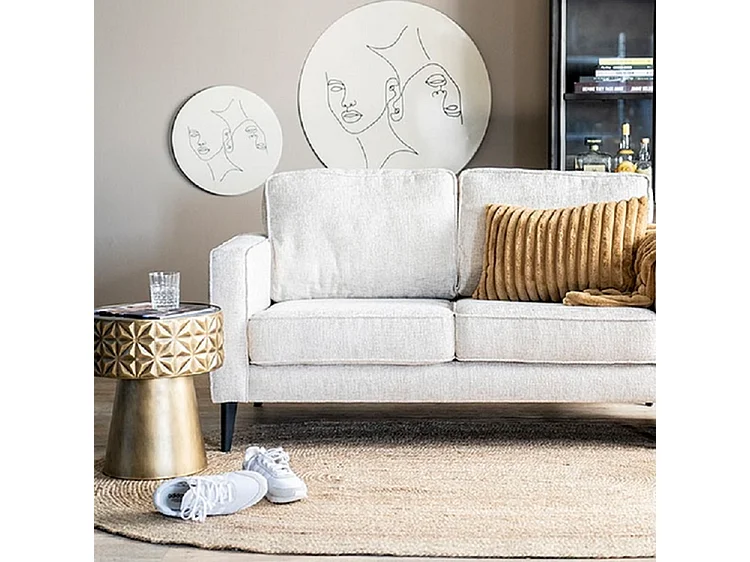 Décoration murale Furnilux - Argile beige 45x45 cm - Abstraite