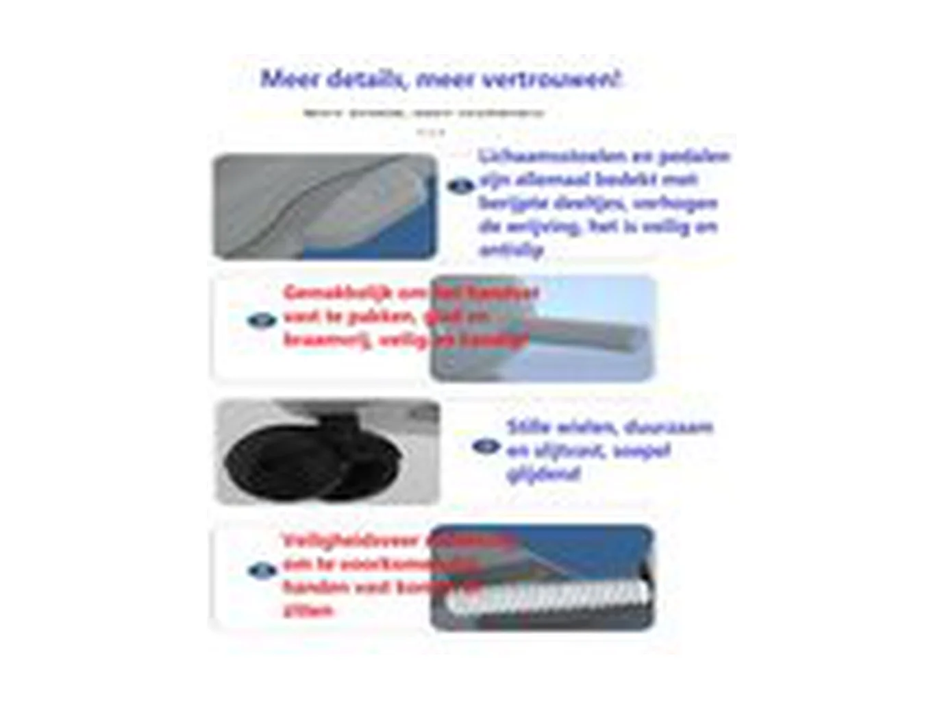 Poussette BabyGo - Gris - 4 en 1 Berceuse et Poussette