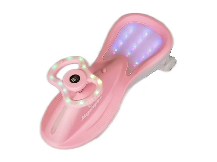 Voiture-poussette déambulateur - Rose - Volant réglable 360° et lumières magiques