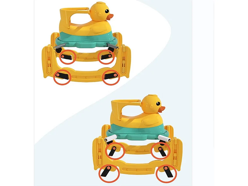 Poussette BabySteps - Jaune - 4 en 1 Berceuse et Poussette