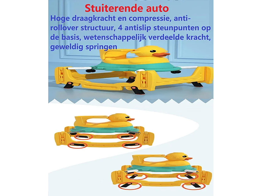 Poussette BabySteps - Jaune - 4 en 1 Berceuse et Poussette