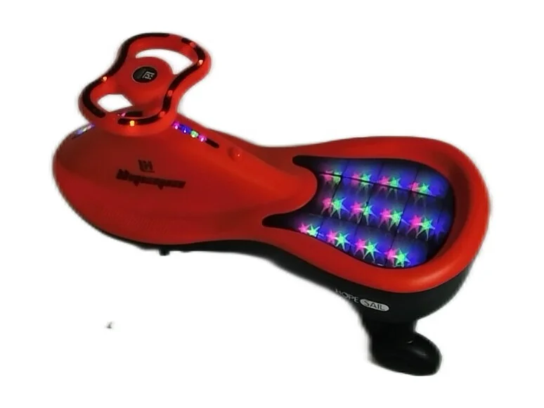 Loopauto - Rood - 360° Verstelbaar Stuur en Magische Lichten