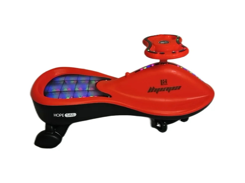 Voiture-poussette déambulateur - Rouge - Volant réglable 360° et lumières magiques