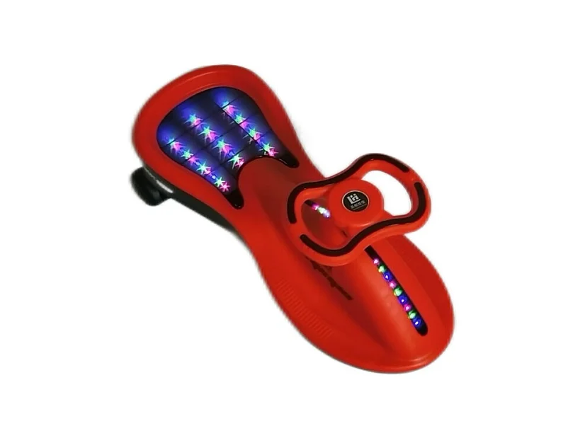 Voiture-poussette déambulateur - Rouge - Volant réglable 360° et lumières magiques
