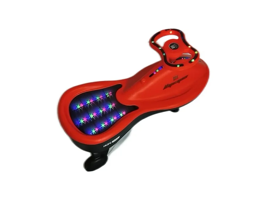 Voiture-poussette déambulateur - Rouge - Volant réglable 360° et lumières magiques