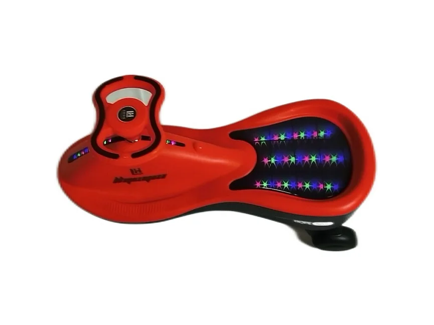 Voiture-poussette déambulateur - Rouge - Volant réglable 360° et lumières magiques