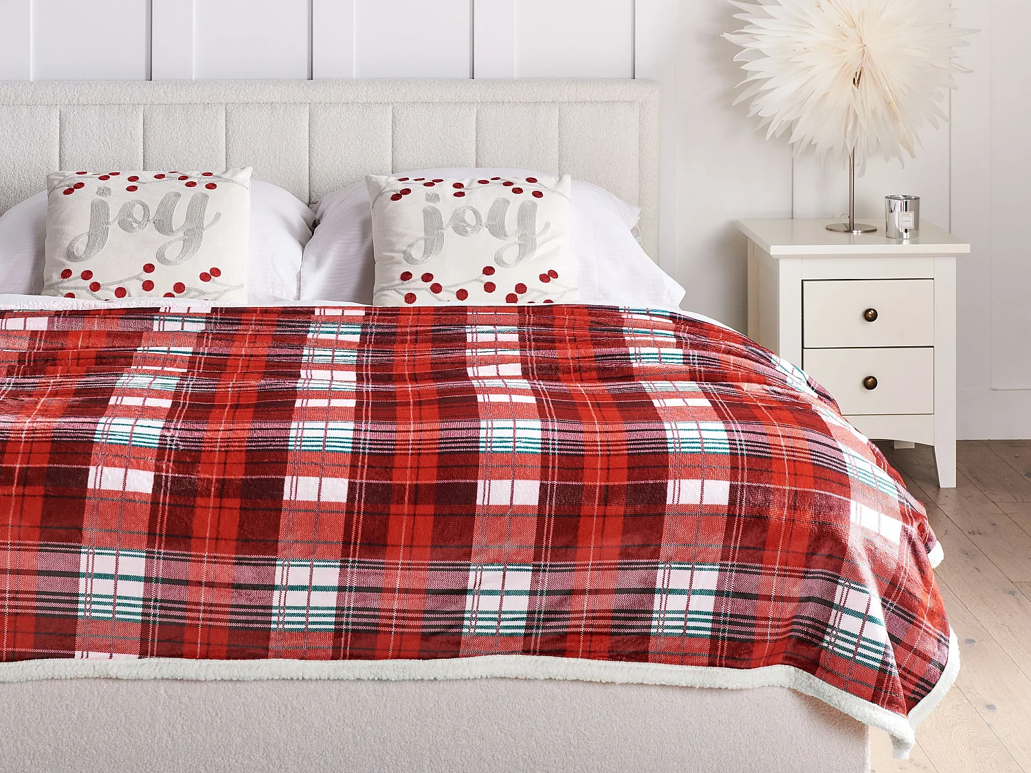 Plaid FUDGE 150 x 200 cm Rood