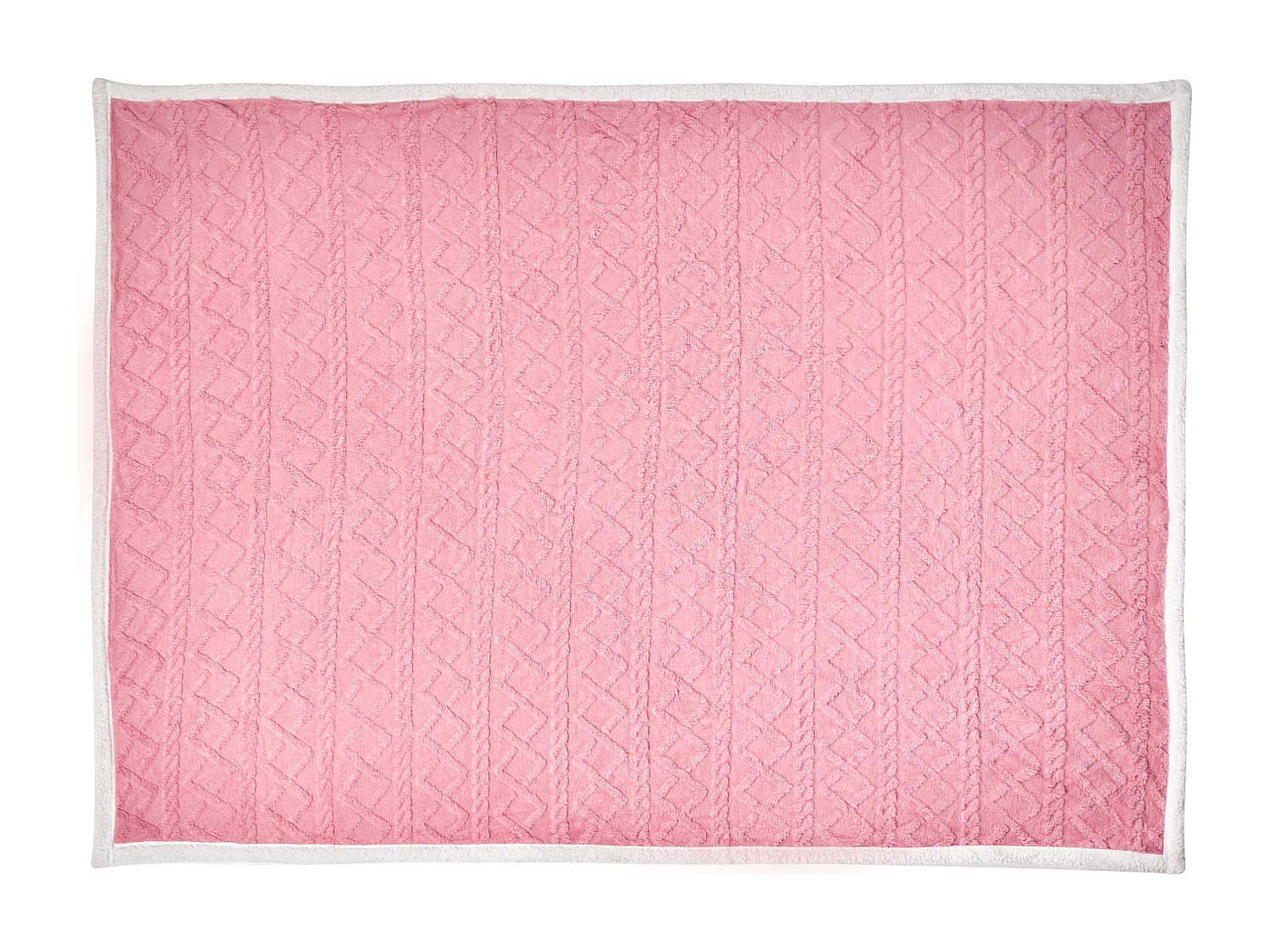 Plaid HONEYCOMB 150 x 200 cm Roze