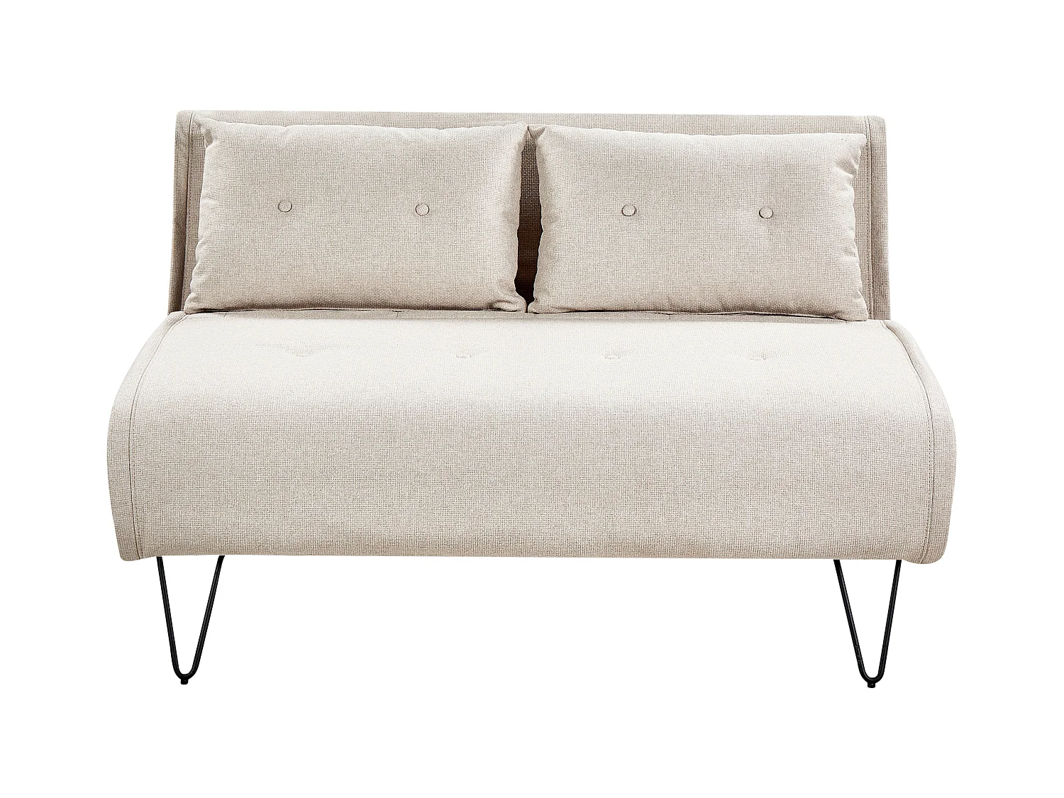 Canapé-lit 2 places VESTFOLD Tissu Beige clair