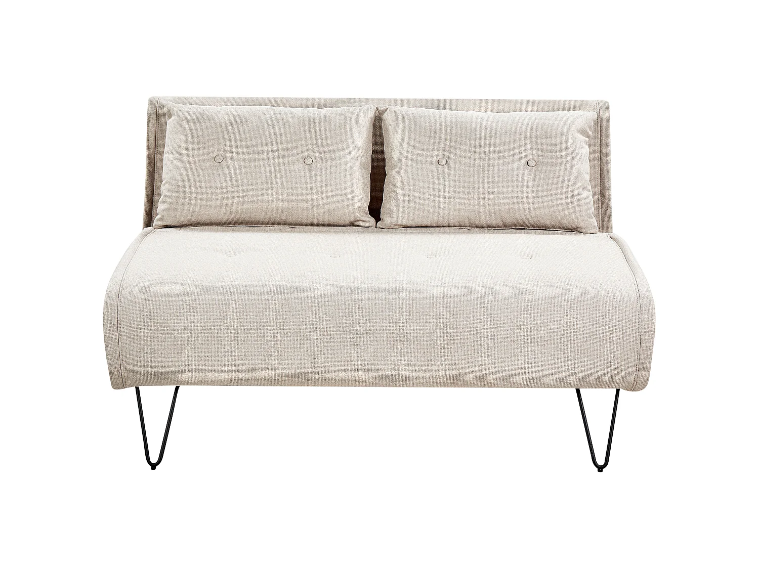 Canapé convertible clic-clac 2 places en coton beige VESTFOLD