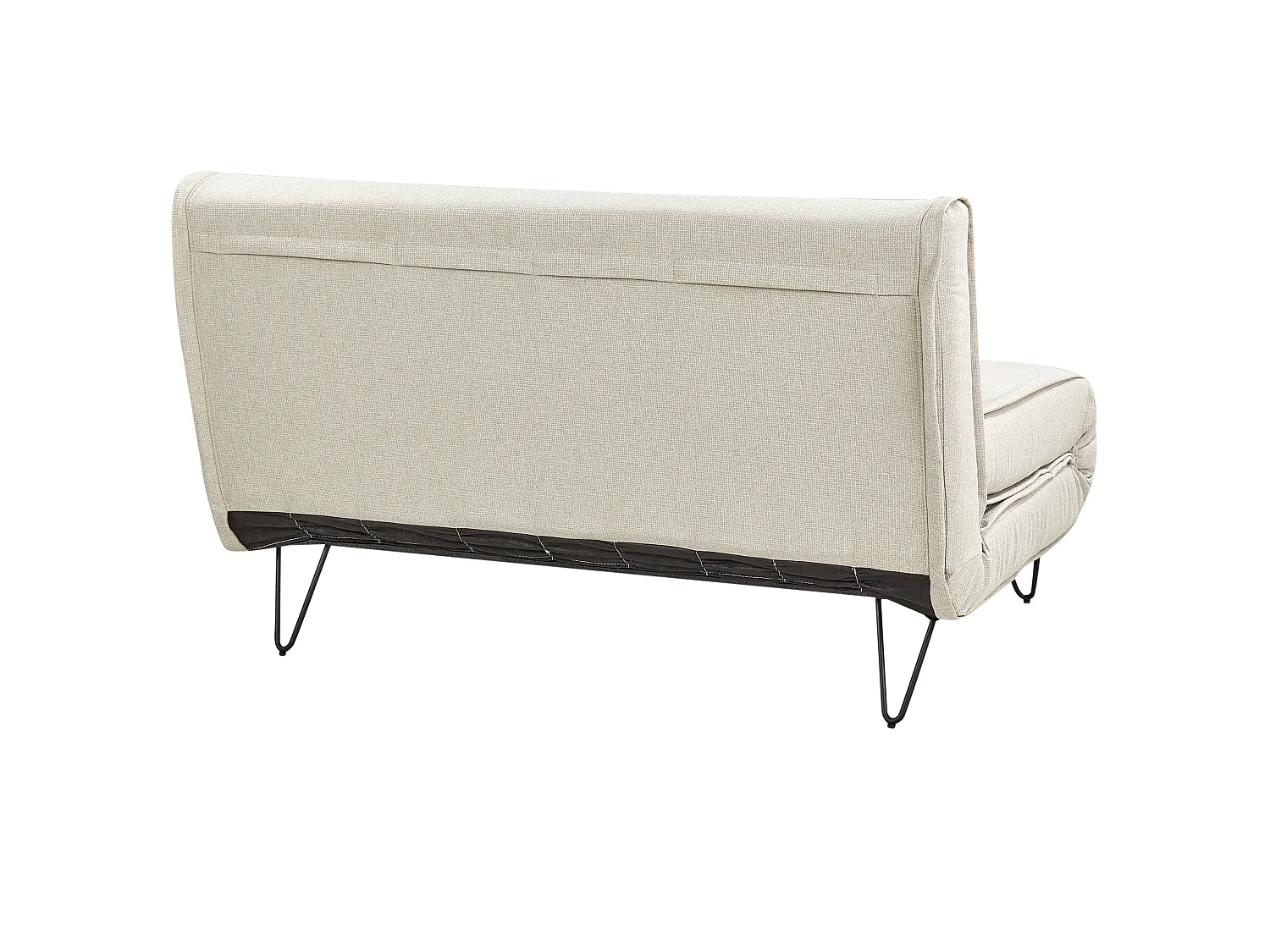 Canapé convertible clic-clac 2 places en coton beige VESTFOLD