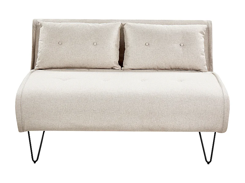 Divano letto VESTFOLD Tessuto Beige chiaro 2 posti