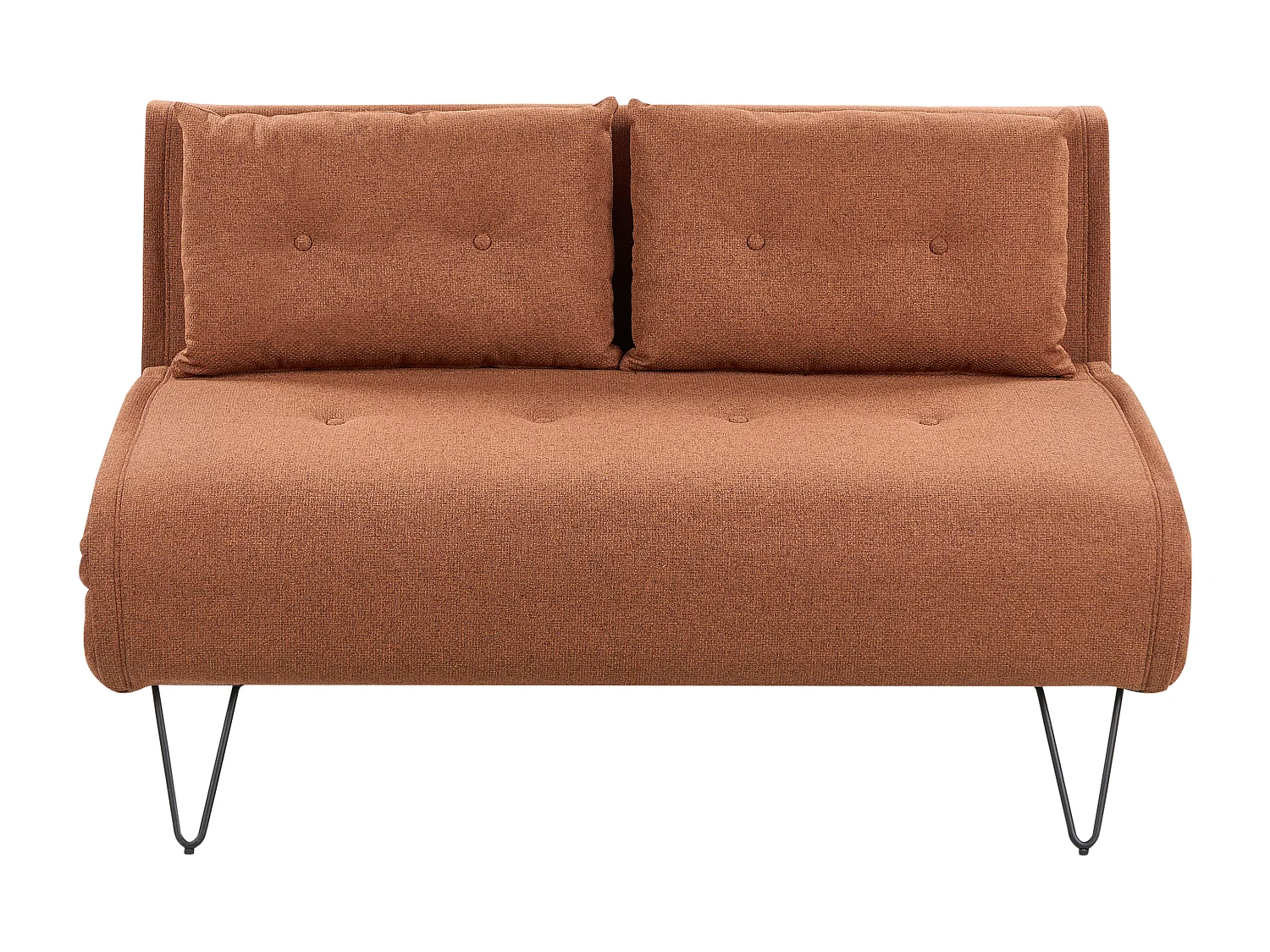 Sofá-cama VESTFOLD Tecido Laranja 2 lugares
