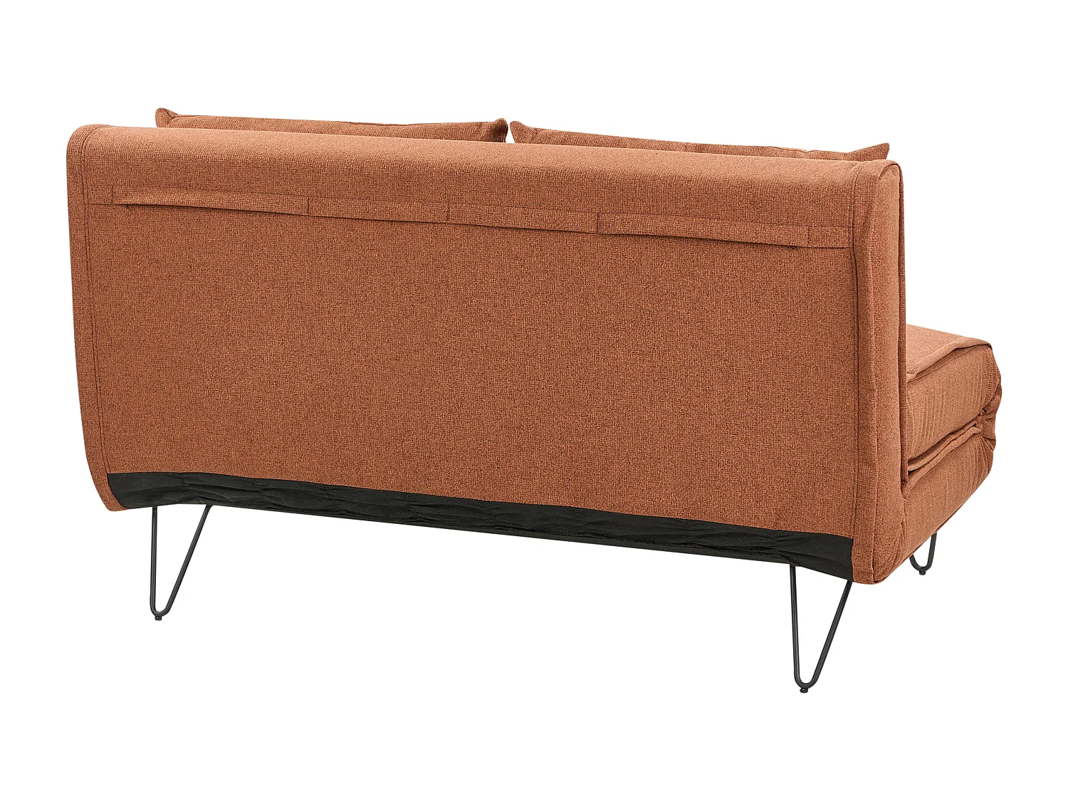 Sofá-cama VESTFOLD Tecido Laranja 2 lugares